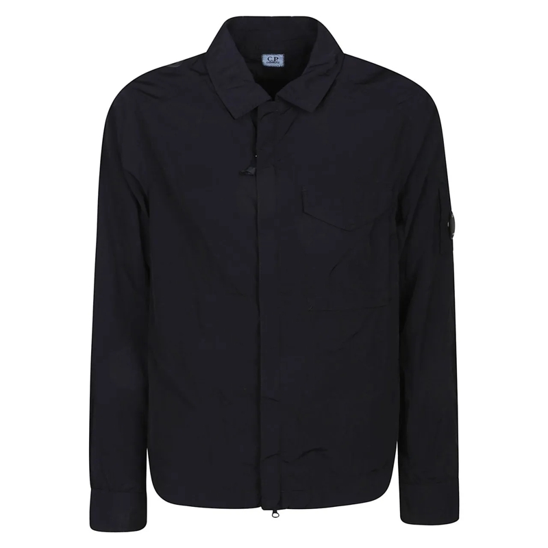 CP Company Doudoune Chrome-r Full Zip Overshirt Blue blau