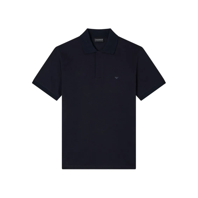 Emporio Armani Polo shirt Short-Sleeved Cotton Pique Polo Black