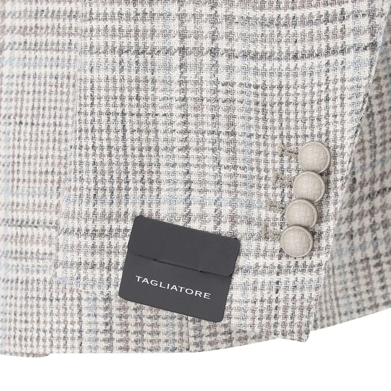 Tagliatore Colbert Karriertes Sakko grau(Image 4)