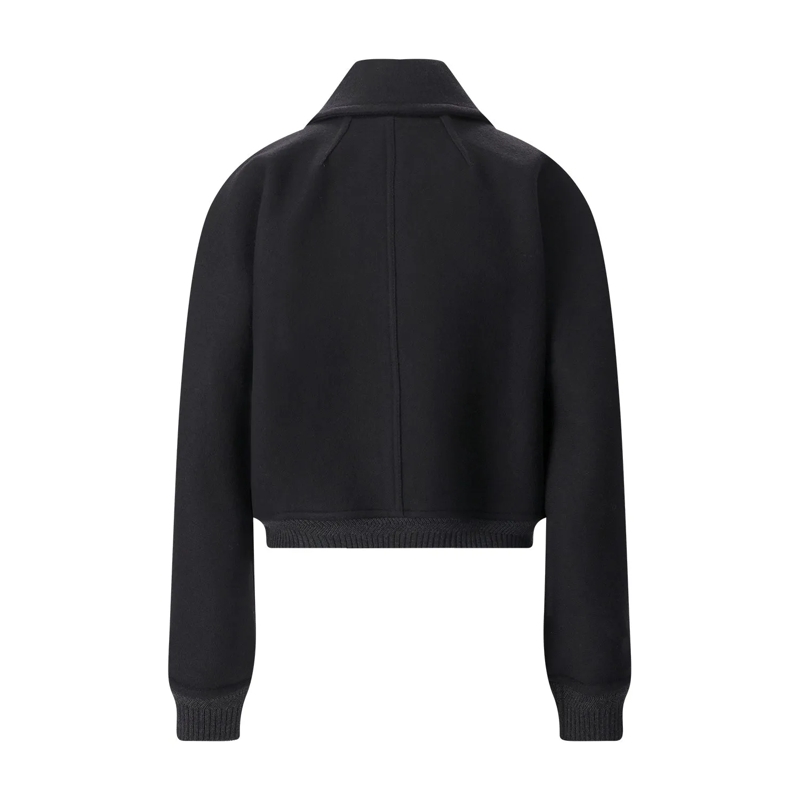 AMI Paris veste Zweireihige Jacke aus Wolle schwarz(Image 3)
