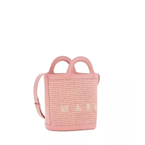 Marni Fourre-tout Pink Logo Embroidered Bag Pink