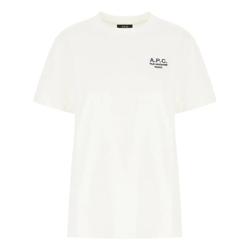 A.P.C. Overhemd t shirt a logo brode beige