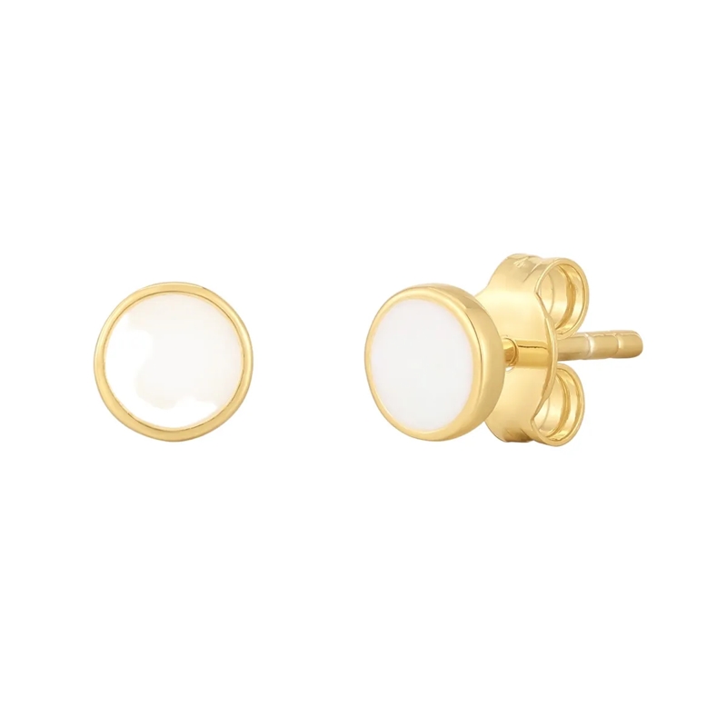 Glanzstücke München Ohrstecker Sterling Silber Ohrstecker Kreis gold