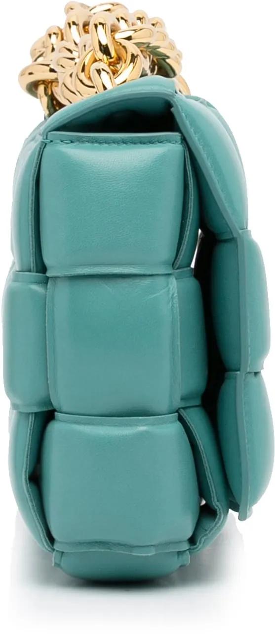 Thumbnail - Bottega Veneta Hobo Bags - Nappa Intrecciato Padded Chain Cassette Satchel - Gr. unisize - in Blau - für Damen