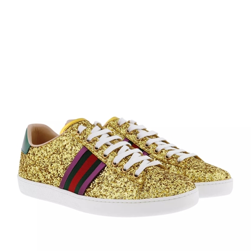 Gucci Crystal Sneaker Gold Low-Top Sneaker