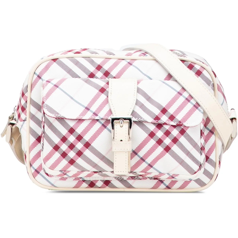 Burberry Sac à bandoulière Nova Check Canvas Crossbody weiß