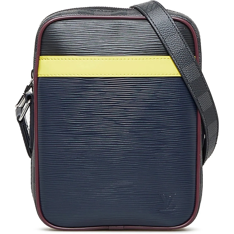 Louis Vuitton Schultertasche Epi Damier Graphite Danube Slim schwarz