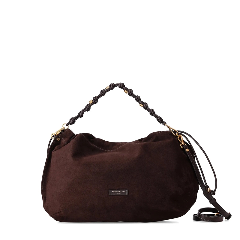 Gianni Chiarini Sac à bandoulière Tasche Morgana aus Veloursleder braun