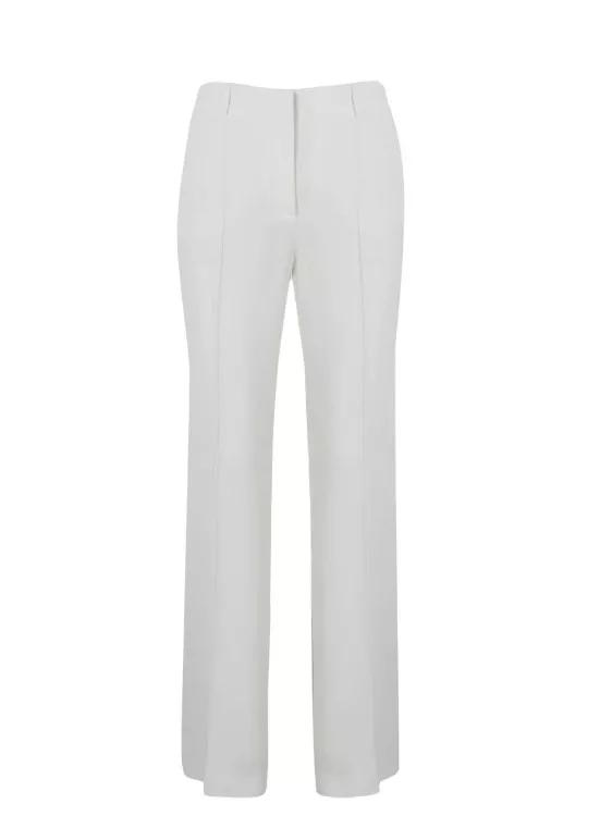 Thumbnail - Alberta Ferretti - Tailored Enver Satin Trousers - Größe 46 - white
