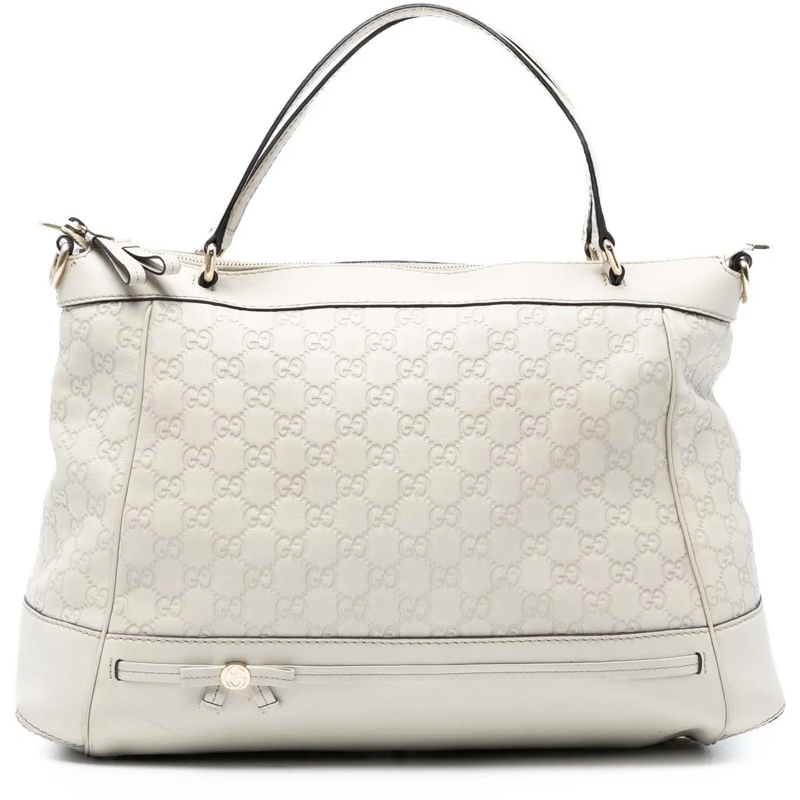 Gucci Schultertasche Guccissima Mayfair Satchel weiß