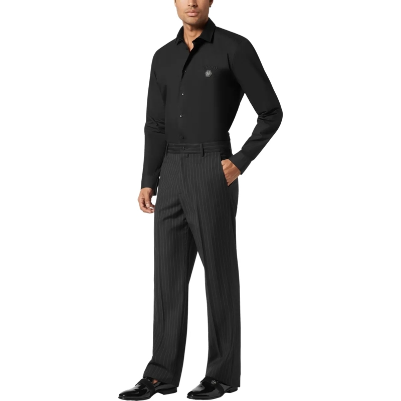 Philipp Plein Hose Weite Hosenbeine grau(Image 4)