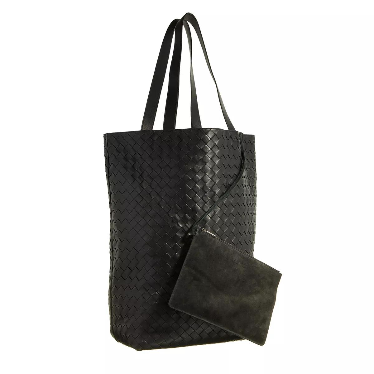 Bottega Veneta Shoppers Cassette Tote Bag in zwart