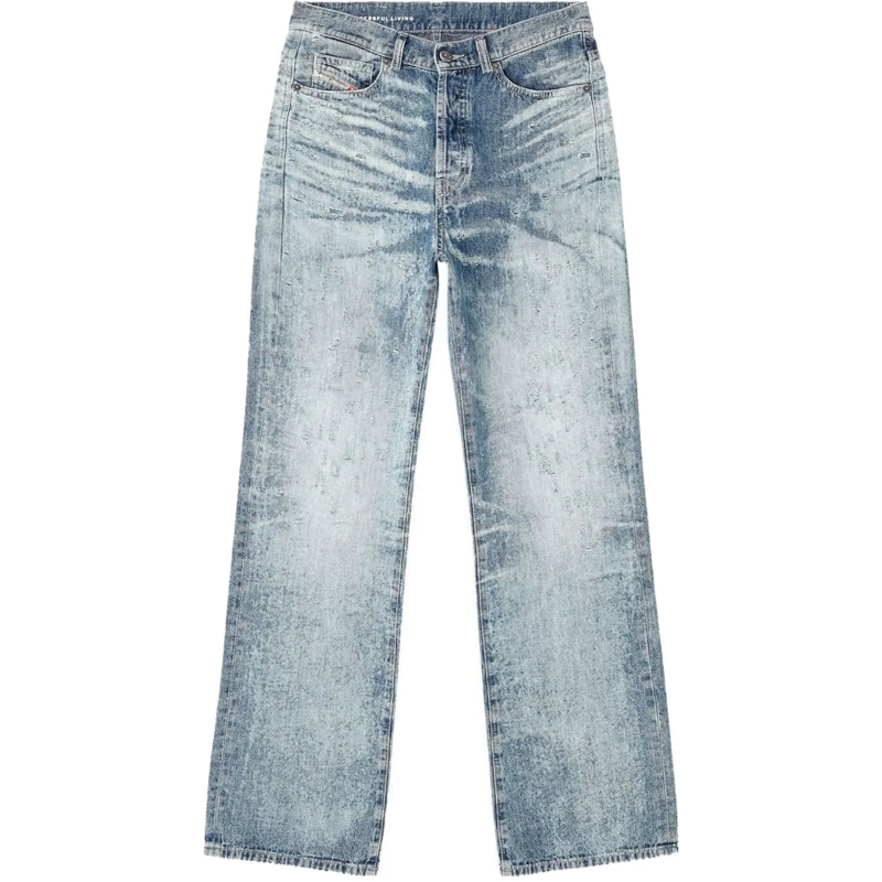 Diesel Jeans à jambe droite Jeans Blue blau