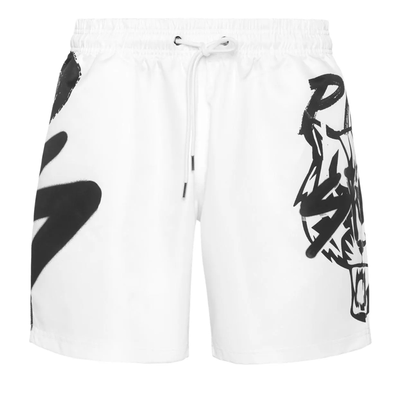 Plein Sport Shorts Jogging-Shorts weiss