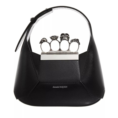 Alexander McQueen The Jewelled Hobo Mini Bag Black Sac à bandoulière