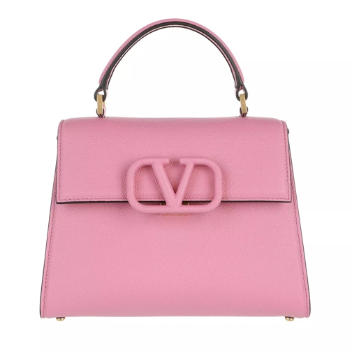Valentino Garavani Small VSLING Handbag Leather Dawn Pink/ Opal Grey Satchel