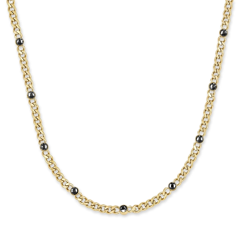 Copenhagen Mittellange Halskette Edelstahl Halskette - Glittery gold