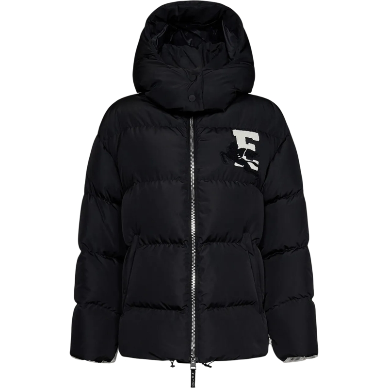 Etro Overgangsjas Piumino bicolore con cappuccio weiß