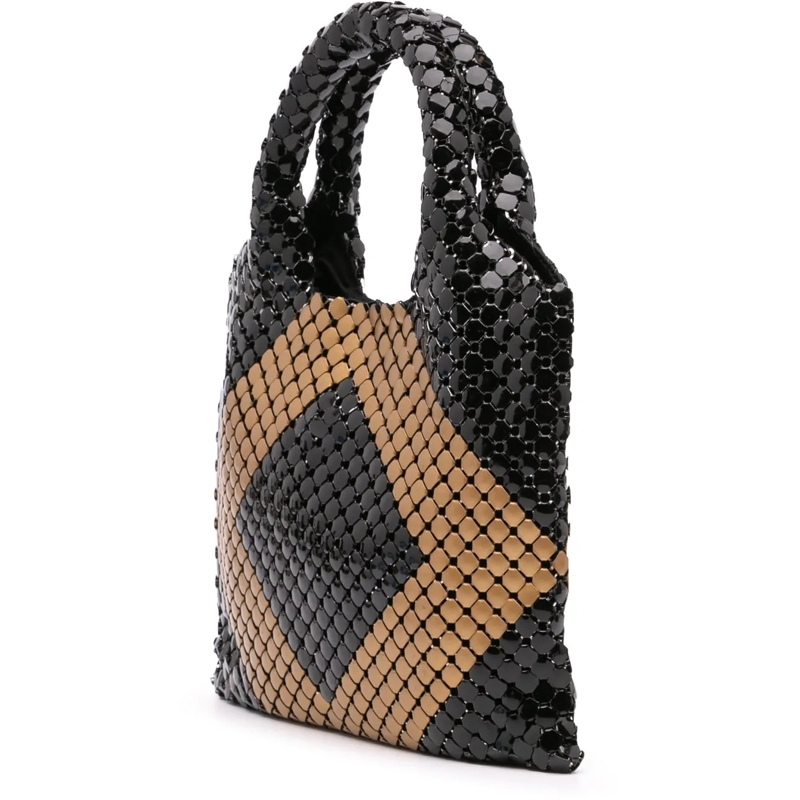 Bottega Veneta Tote Brass Beaded Handbag schwarz