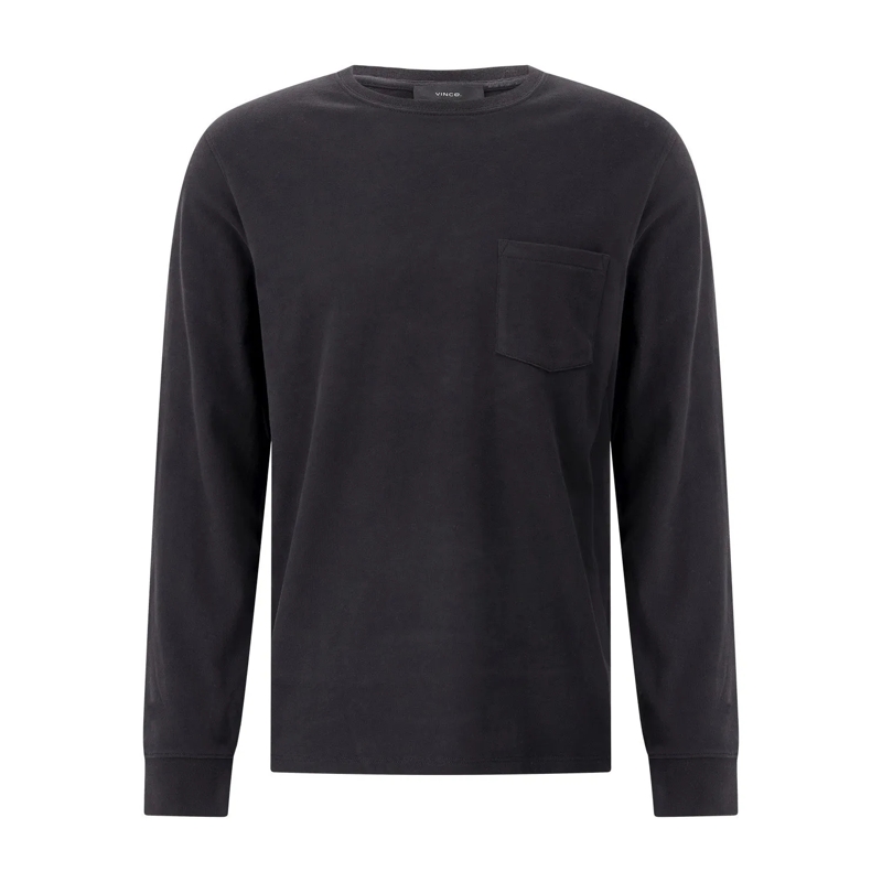 Vince Pullover Longsleeve mit Rundhalsausschnitt Schwarz