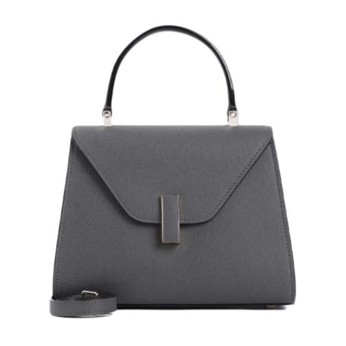 Valextra Crossbody Bag Dark Grey Iside Top Handle Mini Bag Grey