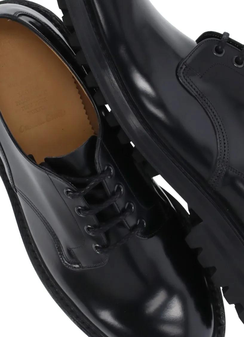 Thumbnail - Polished Black Leather Lace-Up Shoes - Gr. 9 - in Schwarz