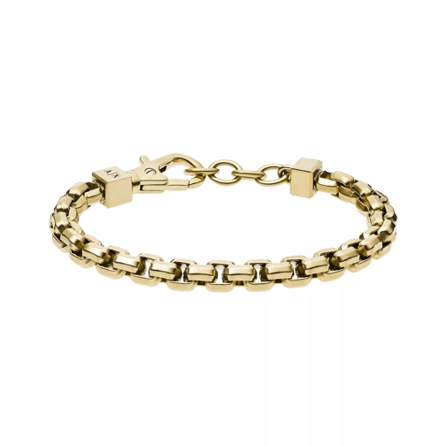 Armani Exchange Armani Exchange Gold-Tone Stainless Steel Chain Br Gold Bracelet