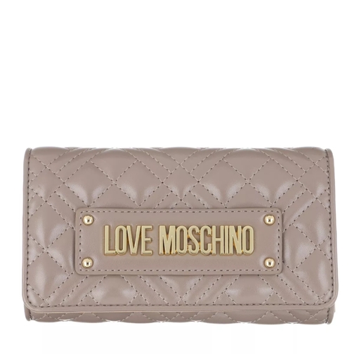 Love Moschino Wallet Quilted Nappa   Grigio Portemonnaie mit Überschlag