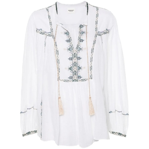 Etoile Isabel Marant Blusen White Organic Cotton Blouse White