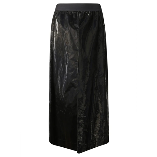 Maria Calderara Midi-Röcke Black Shiny Skirt Black