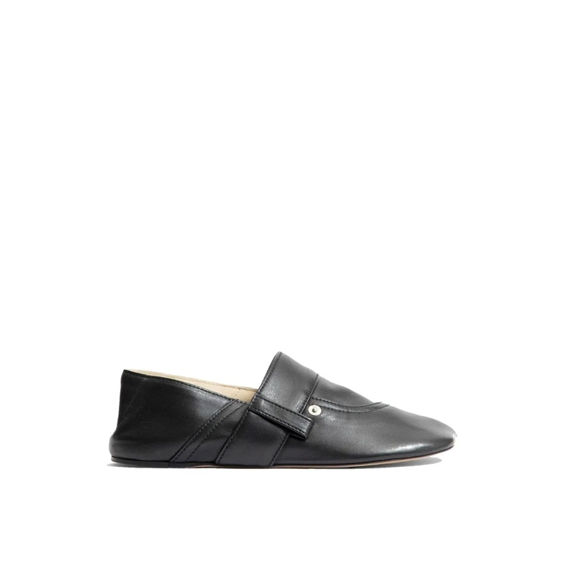Loewe Balletschoenen Toy Pocket Leather Slippers Black