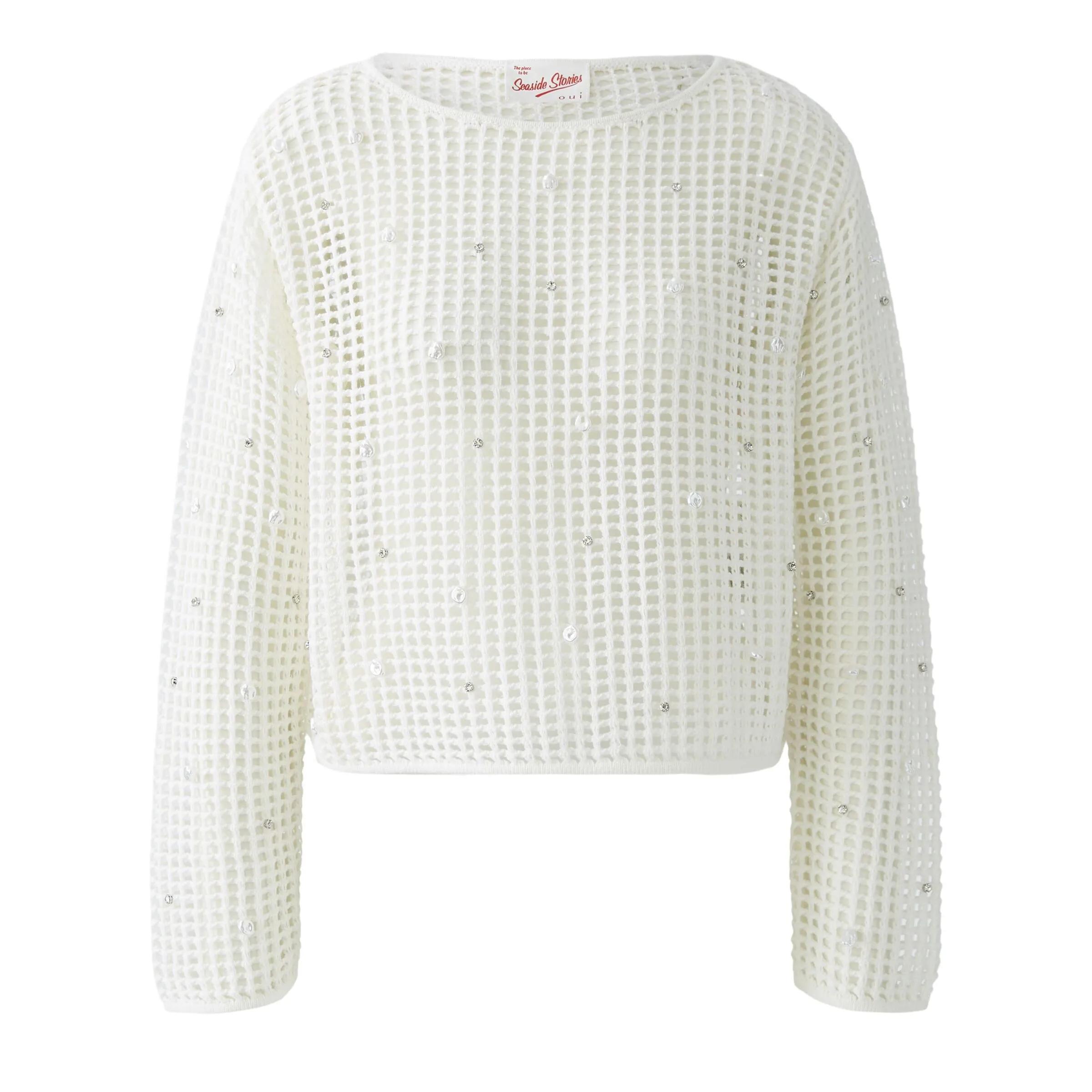 Thumbnail - Oui - Pullover - Größe 42 DAMEN - white