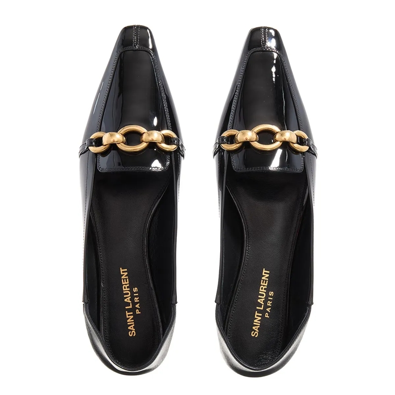 Saint Laurent Ballerinas LE Maillon Slippers Black(Image 5)