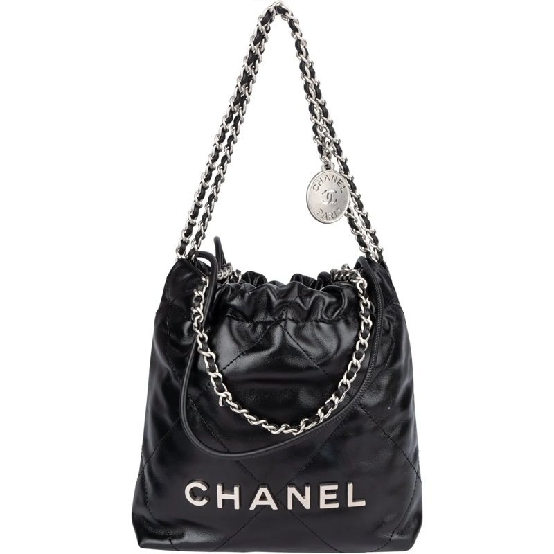 Chanel Tote Chanel Noir Quilted Calfskin Small 22 Shoulder Bag schwarz