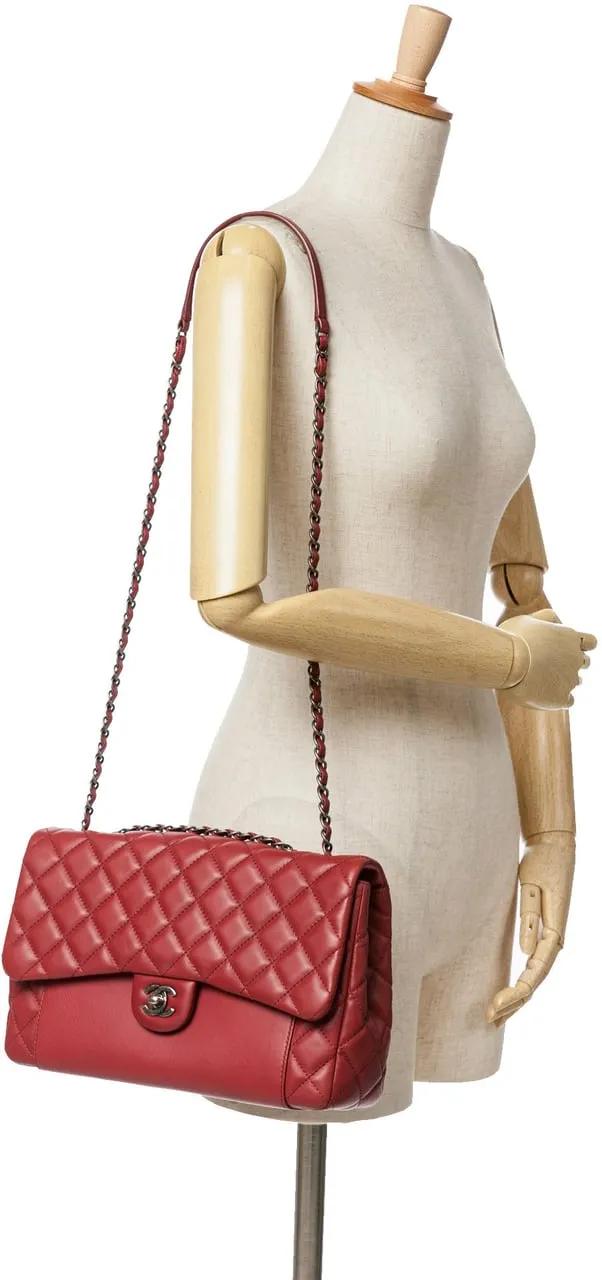 Chanel Hobo bags 2015-2016 CC Quilted Lambskin Single Flap in rood