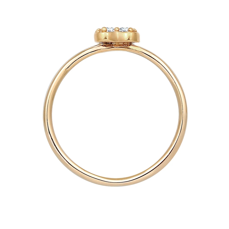 Elli Diamantring Ring Herz Trio Diamant (0.075 ct.)Romantik 585 Gel gold(Image 3)