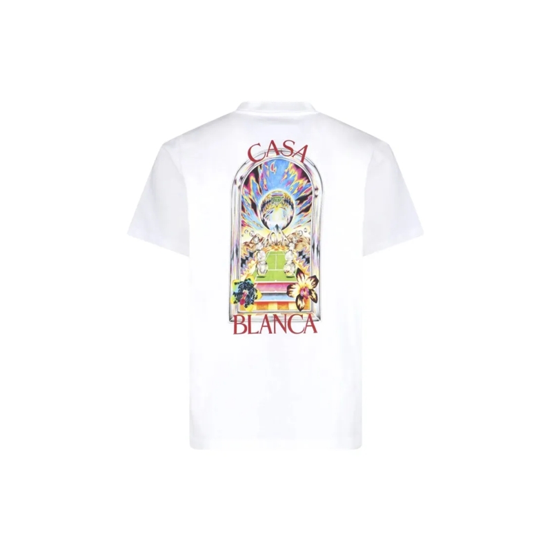 Casablanca T-shirt "Tennis Landscape" T-Shirt – White White(Image 4)