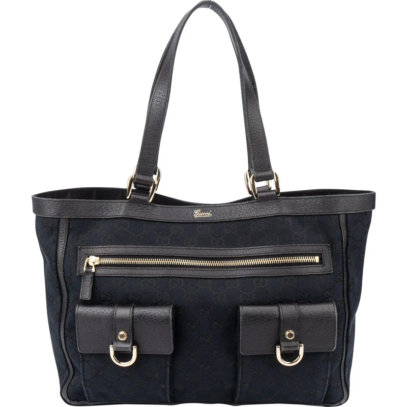 Gucci Schultertasche Gucci GG Monogram Abbey Handbag schwarz