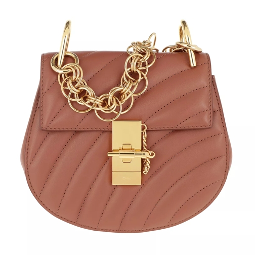 Chloé Drew Bijou Mini Leather Chestnut Brown Crossbody Bag
