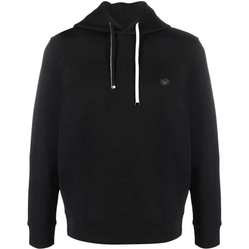 Emporio Armani  Black Relaxed Fit Hoodie Black