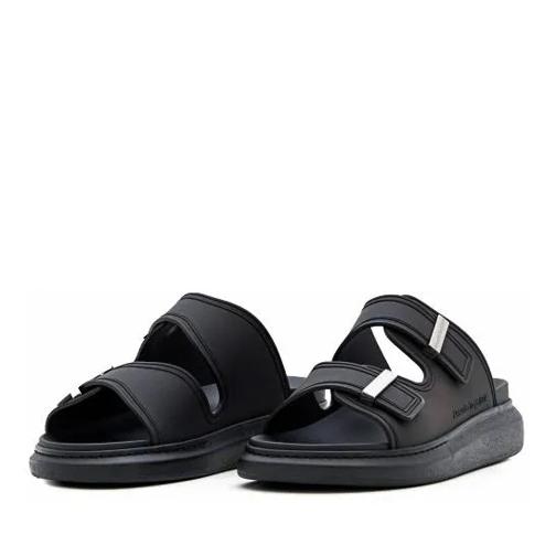 Alexander McQueen Sandal Rubber Black Mocassin