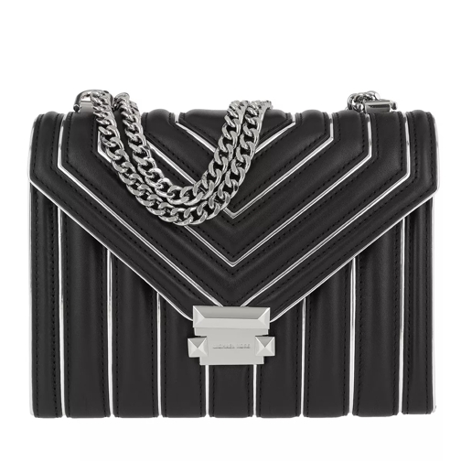MICHAEL Michael Kors Whitney LG Shoulder Bag Black/Silver Crossbody Bag