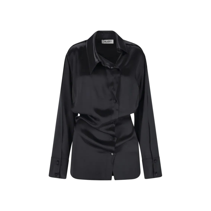 The Attico Minikleid Mini Chemisier Dress – Black Black