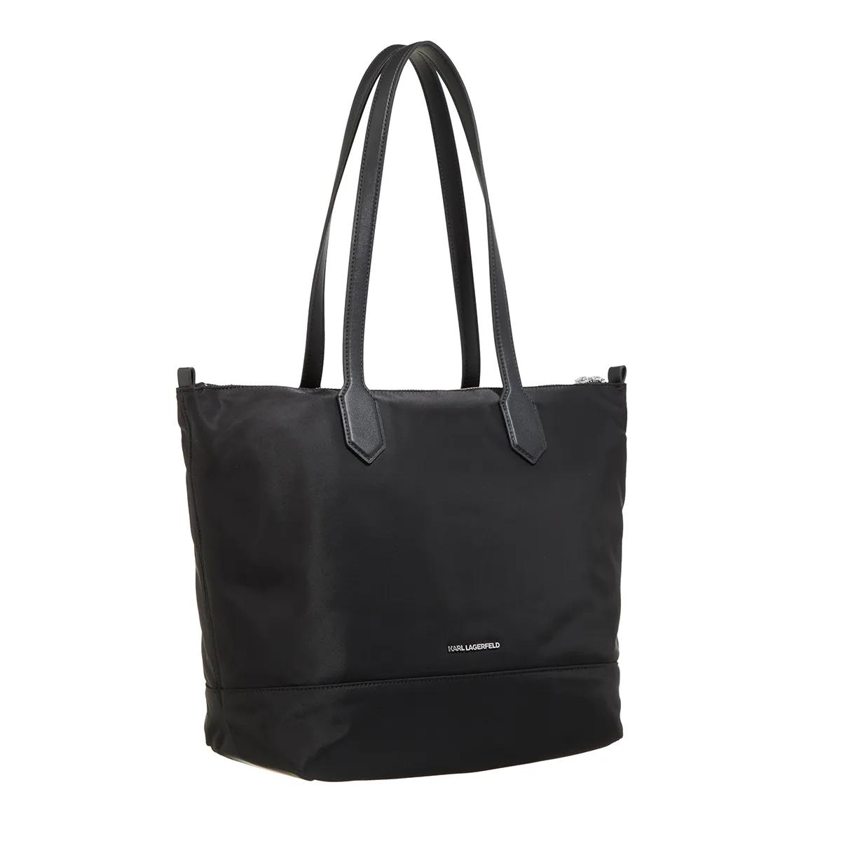 Karl Lagerfeld Shoppers & Totes K Signature Nylon Md Tote in zwart
