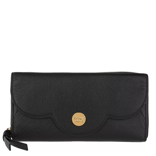 See By Chloé Mino Long Wallet Black Portemonnaie mit Zip-Around-Reißverschluss