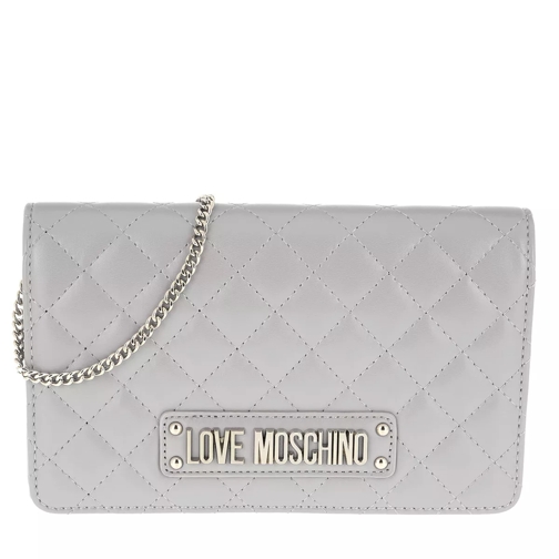 Love Moschino Quilted Soft Crossbody Bag Grey Crossbody Bag