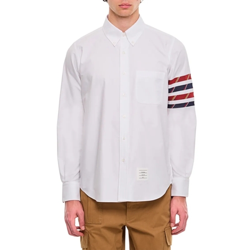 Thom Browne Hemden 4Bar Silk And Cotton Shirt White