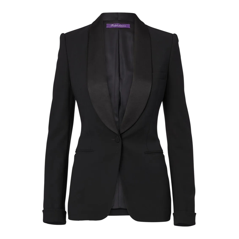 Polo Ralph Lauren Blazer Tailored Black Tuxedo Jacket Black