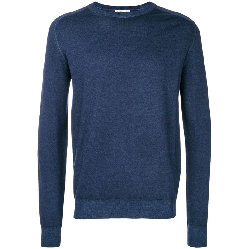 Etro Pull Refined C-Neck Sweater In Blue Wool Blue
