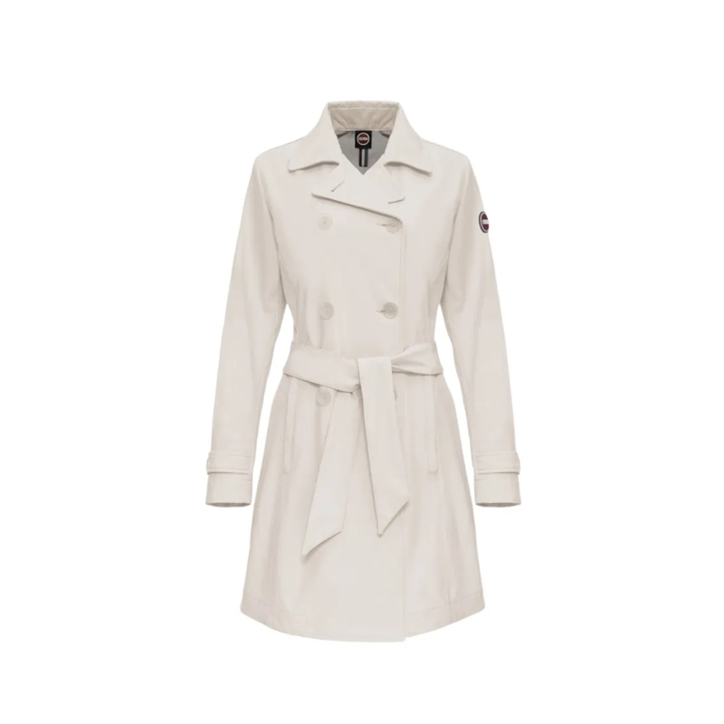 Colmar Originals Übergangsjacke Double-Breasted Jacket With Adjustable Waist Belt White